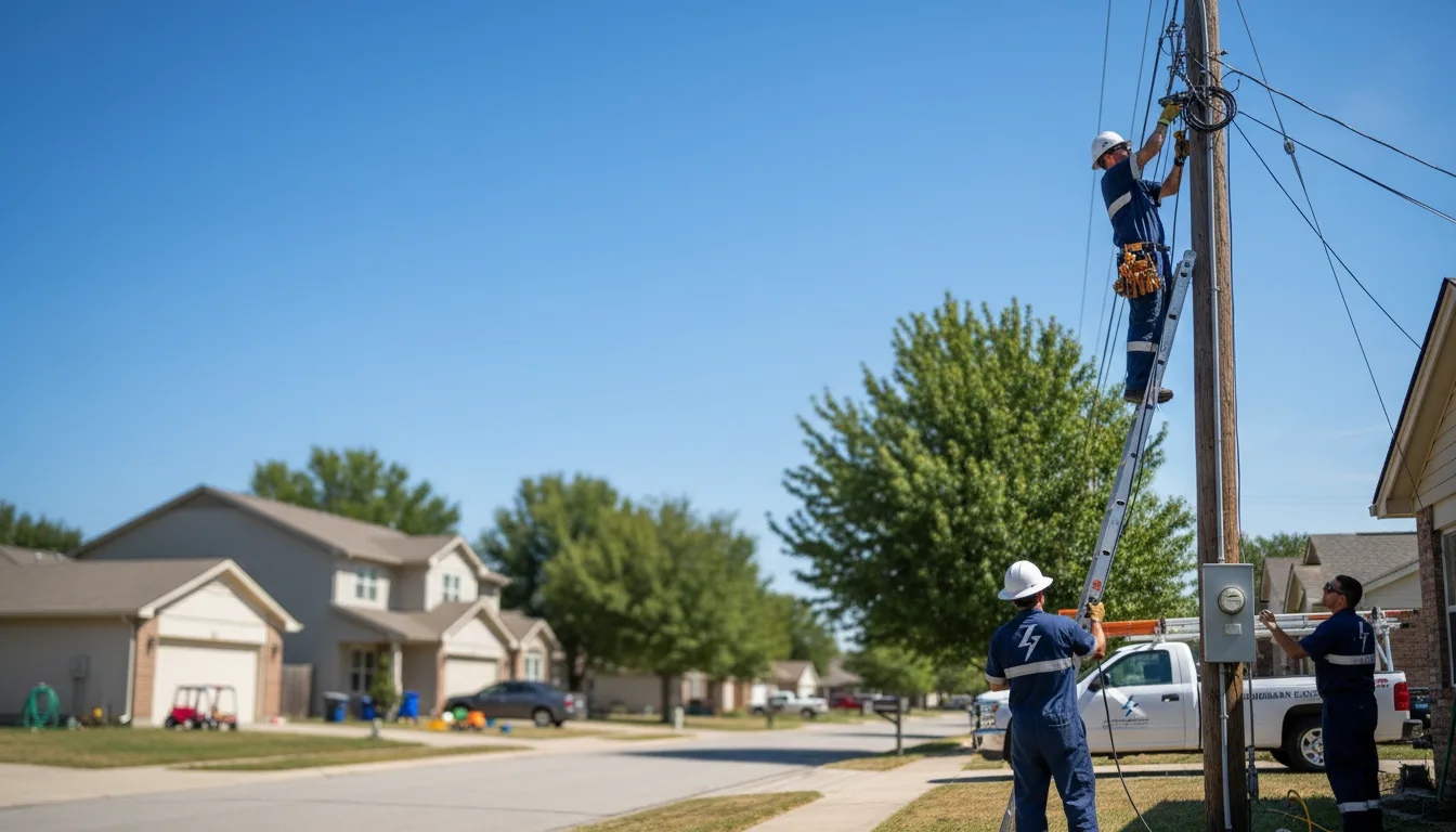 Residential electrician providing installation services in Sawyer, ND